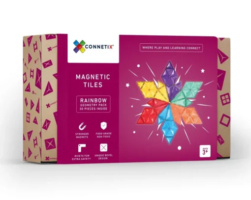 Connetix - Geometry Pack - Rainbow - 30 Pieces