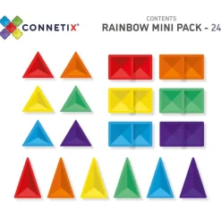 Connetix - Mini Pack - Rainbow - 24 Piece