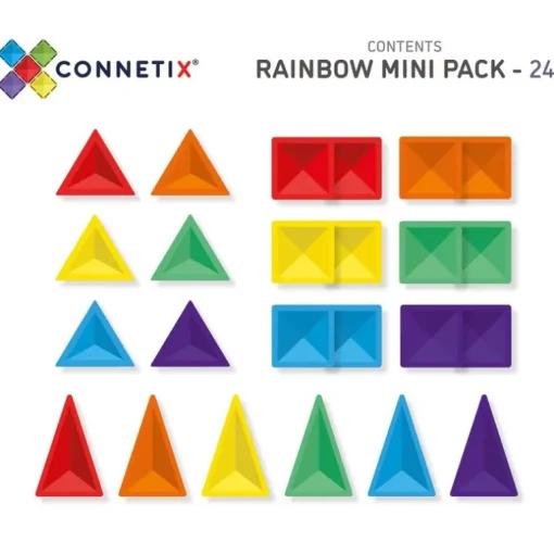 Connetix - Mini Pack - Rainbow - 24 Piece