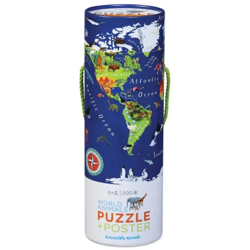 Crocodile Creek - Puzzle & Poster 200pcs - World Animals
