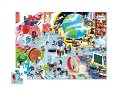 Crocodile Creek - Shaped Puzzle 48pcs - Day At The Museum Science