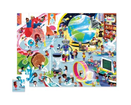 Crocodile Creek - Shaped Puzzle 48pcs - Day At The Museum Science