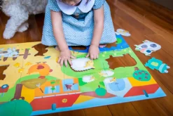 Djeco - Puzzle Giant 20pcs - Tactile Farm