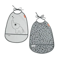 Done By Deer - Elphee Bib 2 Pack - Grey