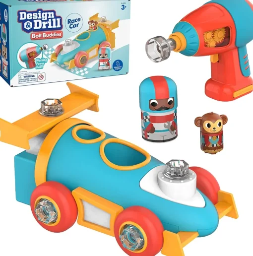 Educational Insights - Design & Drill Bolt Buddies - Race Car