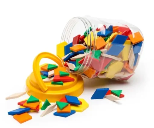 Edvantage - Plastic Solid Pattern Blocks Jar of 250