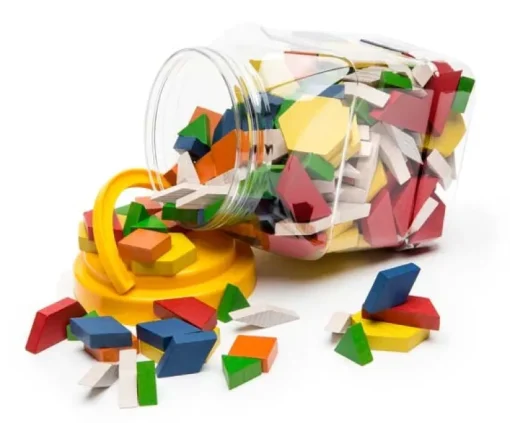 Edvantage - Wooden Pattern Blocks - Jar of 250