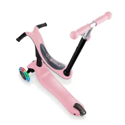 Globber - Go UP Sporty with LIGHTS Scooter - Pastel Pink