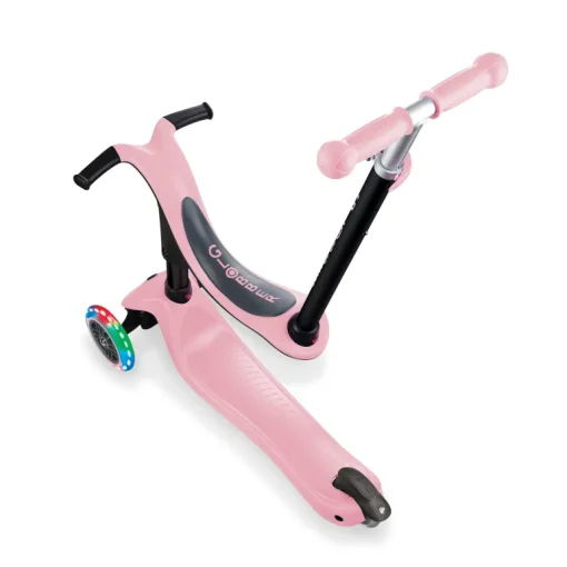 Globber - Go UP Sporty with LIGHTS Scooter - Pastel Pink