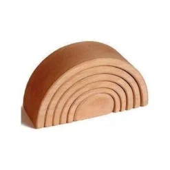 Grimms - Stacking Wooden Rainbow - Natural - Small