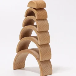 Grimms - Stacking Wooden Rainbow - Natural - Small