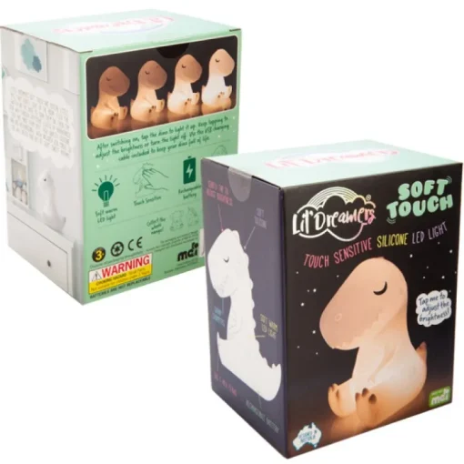 Lil Dreamers - LED Silicone Touch Sensitive Night Light - T Rex