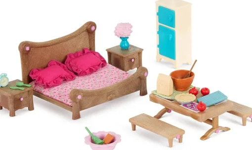 Lil Woodzeez - Playset Master Bedroom and Dining Set