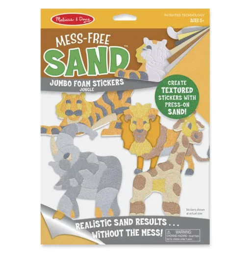 Melissa & Doug - Mess-Free Sand - Jumbo Foam Stickers - Jungle