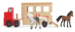 Melissa & Doug - Horse Carrier Wooden Vehicles Play Set