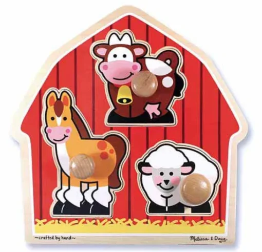 Melissa & Doug - Jumbo Knob Puzzle - Barnyard Animals