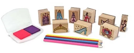 Melissa & Doug - Wooden Princesses Stamp Set