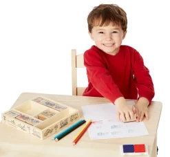 Melissa & Doug - Wooden Vehicle Stamp Set