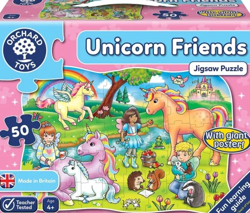 Orchard - 50Pc Unicorn Friends & Poster Puzzle