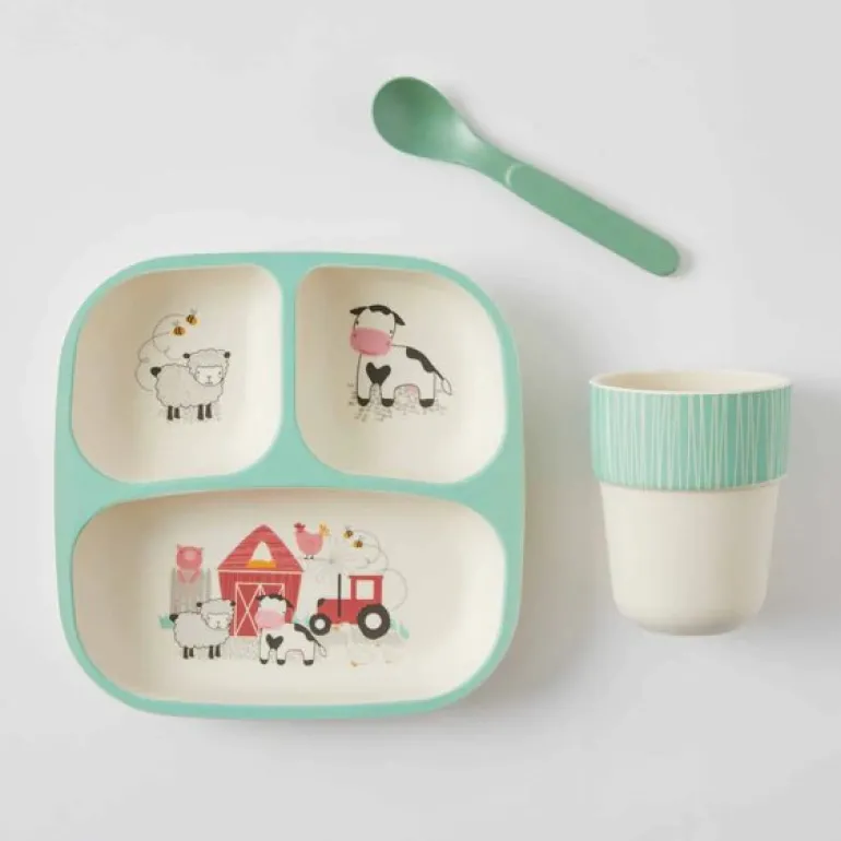 Pilbeam - Bamboo Dinner Set Fun Farm