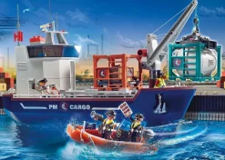Playmobil - Cargo Ship With Boat (70769)