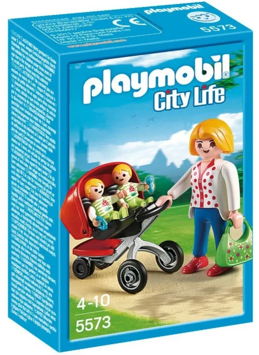 Playmobil - Mother With Twin Stroller (5573)