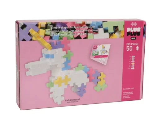 Plus Plus Puzzles - BIG - Pastel - Unicorn - 50 Pcs
