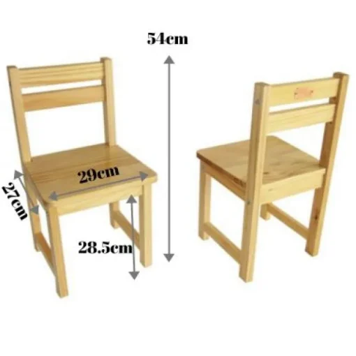Tikk Tokk - Little BOSS Rectangle Table & Chair Set - Natural