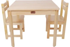 Tikk Tokk - Little BOSS Square Table & Chair Set - Natural