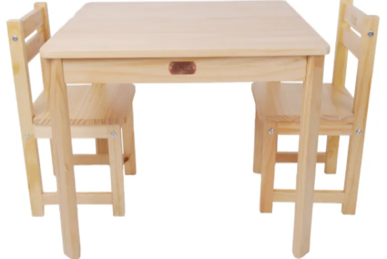 Tikk Tokk - Little BOSS Square Table & Chair Set - Natural