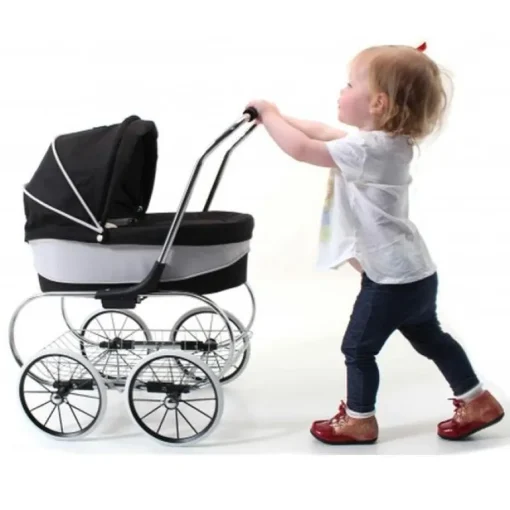 Valco - Mini Princess Dolls Pram - Raven Black